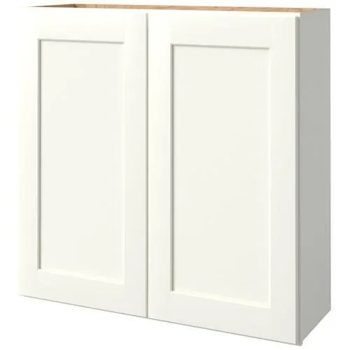 allen + roth Aveley 36-in W x 36.125-in H x 12-in D Linen Maple Door Wall Semi-Custom Cabinet, photo 3 of 4