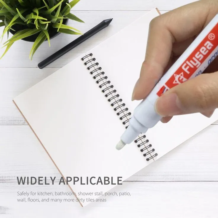 Grout Marker Grout Tile Pen Grout Restorer Pen Renew Marker with Replacement Nib for Tile Grout Lines Tile Wall Floor Bathrooms Kitchen, photo 4 of 5