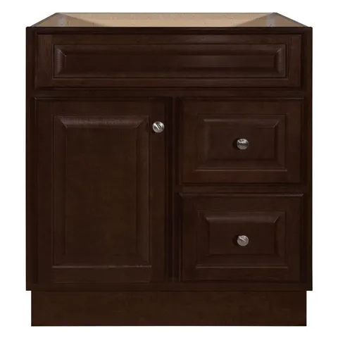 Hampton 30 in wide · 21 in deep · 33.5 in high Bathroom Vanity Cabinet Only in Cognac