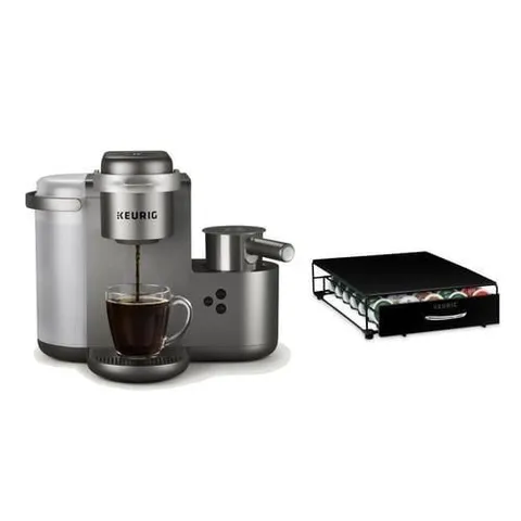 K-Cafe Brushed Silver Programmable Single-Serve Coffee Maker