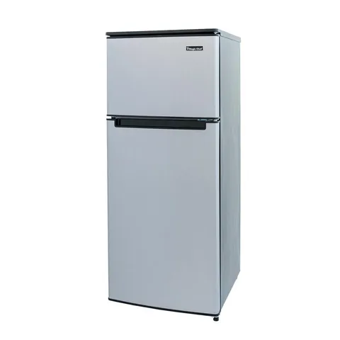 4.5 cu. ft. 2 Door Mini Fridge in Stainless Look with Freezer