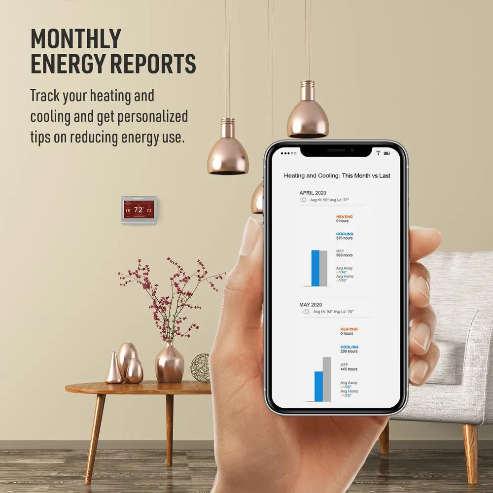 Wi-Fi Smart Color 7-Day Programmable Smart Thermostat with Color-Changing Touchscreen Display, photo 6 of 11