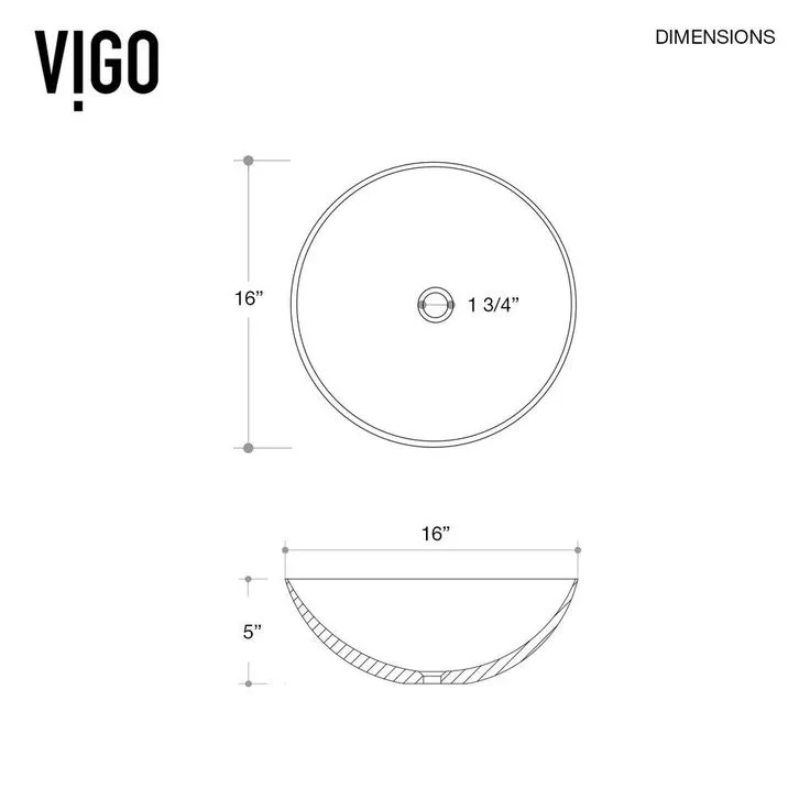 VIGO Lotus Matte Stone Vessel Bathroom Sink in White with Duris Faucet in Matte Gold, photo 10 of 10