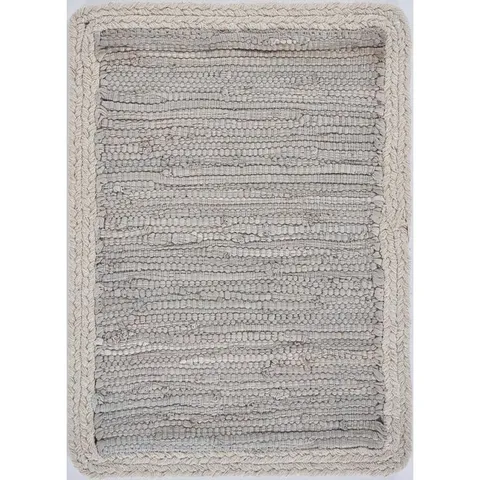 19 × 13 in Bordered Light Gray Placemat (Set of 4)
