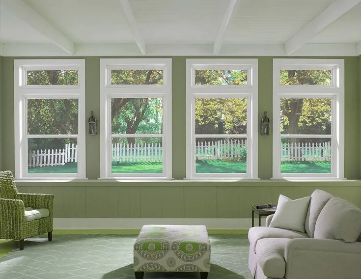 RELIABILT 150 Series New Construction 31-1/2-in x 35-1/2-in x 3-1/4-in Jamb White Vinyl Low-e Argon Single Hung Window with Grids Half Screen Included, photo 6 of 7
