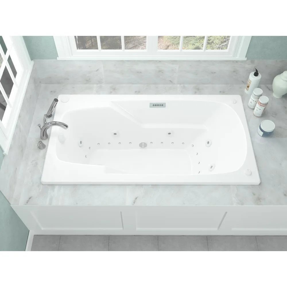 Universal Tubs Coral Diamond Series 5 ft. Left Drain Rectangular Drop-in Whirlpool and Air Bath Tub in White (32 x 59 in.), photo 9 of 20