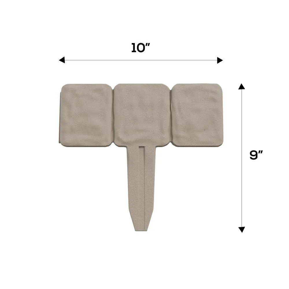 Pure Garden 10 in. x 9 in. x 0.75 in. Gray Trim Decorative Plastic Edging Border, photo 4 of 5