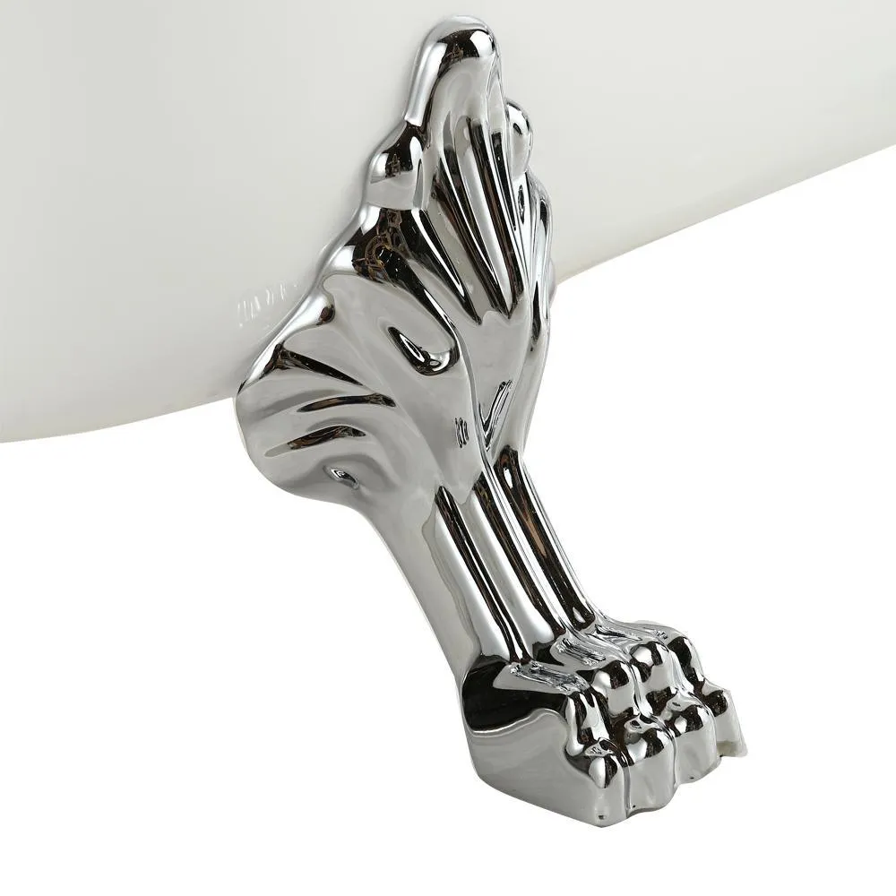 Jacqueline 5.7 ft. Acrylic Clawfoot Non-Whirlpool Bathtub in White, photo 6 of 7
