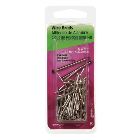 Stainless Steel 17-Gauge Brad Nails, 7/8 in, 2 oz