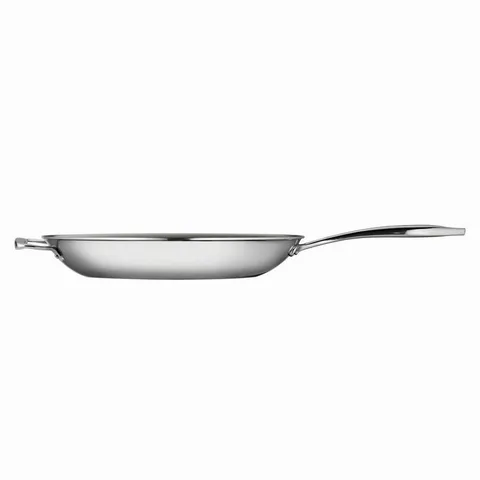 Gourmet Tri-Ply Clad 12 in. Stainless Steel Frying Pan with Helper Handle