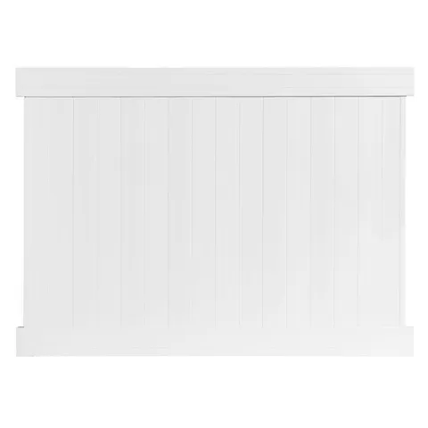 6 ft high · 8 ft wide Fairfax White Vinyl Privacy Fence Panel