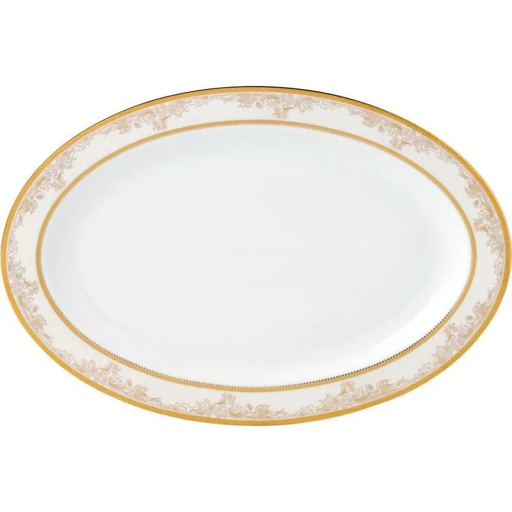 57-Piece Patterned Gold Accent Bone China Dinnerware Set (Service for 8), photo 4 of 5