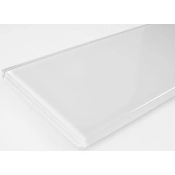 ABOLOS Metro Snow White Subway 3 in. x 12 in. Glossy Glass Wall Tile (10 sq. ft. / case), photo 4 of 4