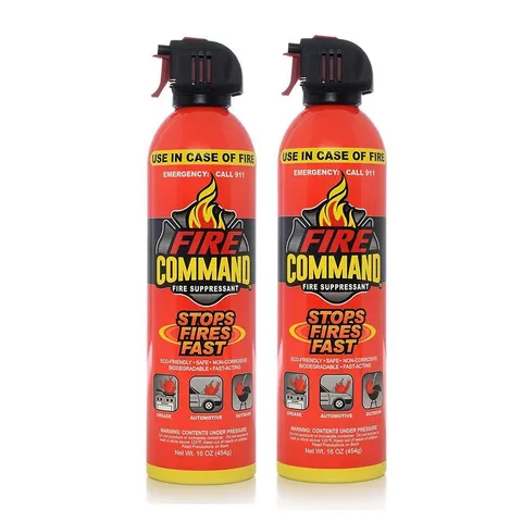 Suppressant Biodegradable Foam Fire Extinguishing Spray in 16 oz. Spray Can