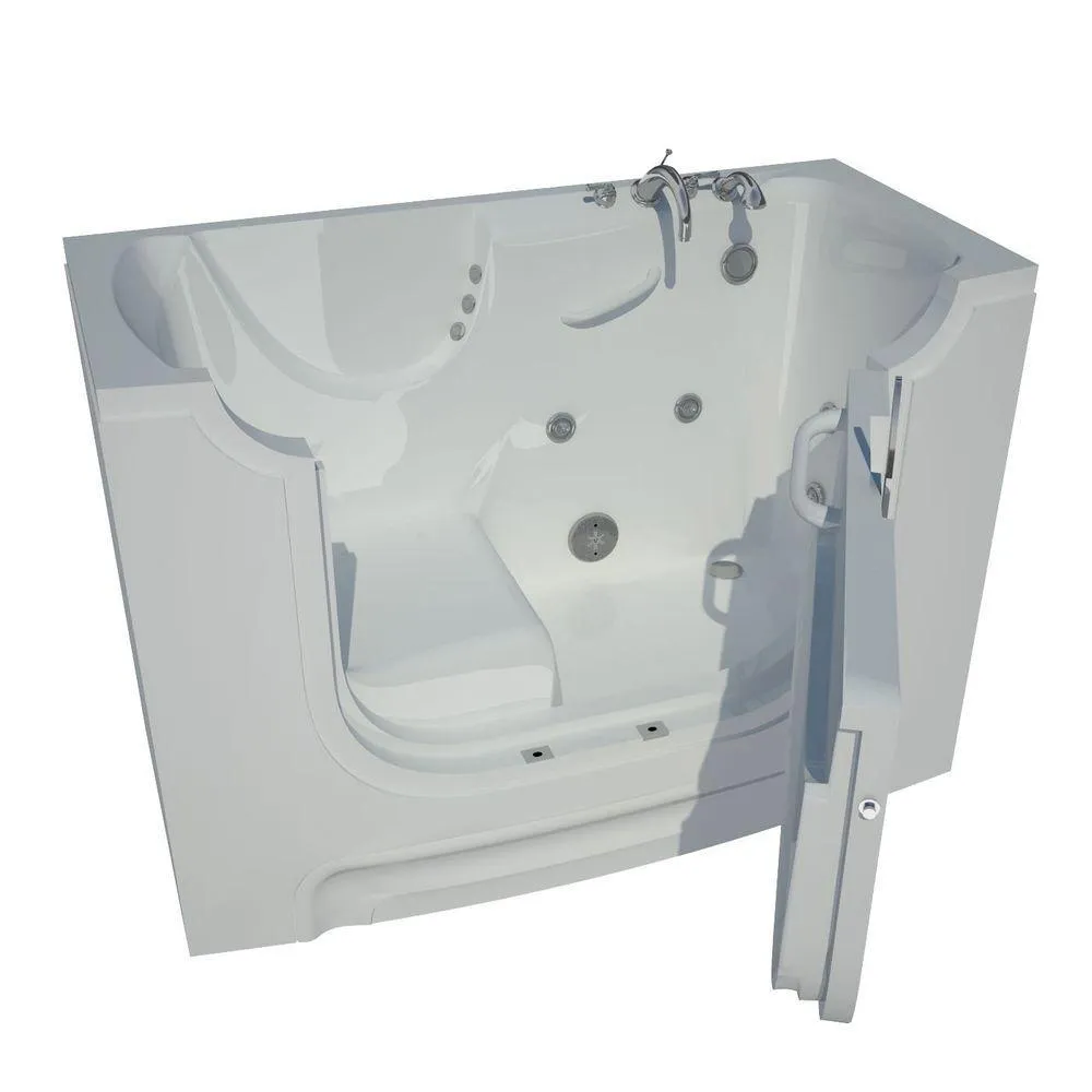 Universal Tubs Nova Heated Wheelchair Accessible 4.5 ft. Walk-In Whirlpool Bathtub in White with Chrome Trim, photo 11 of 19