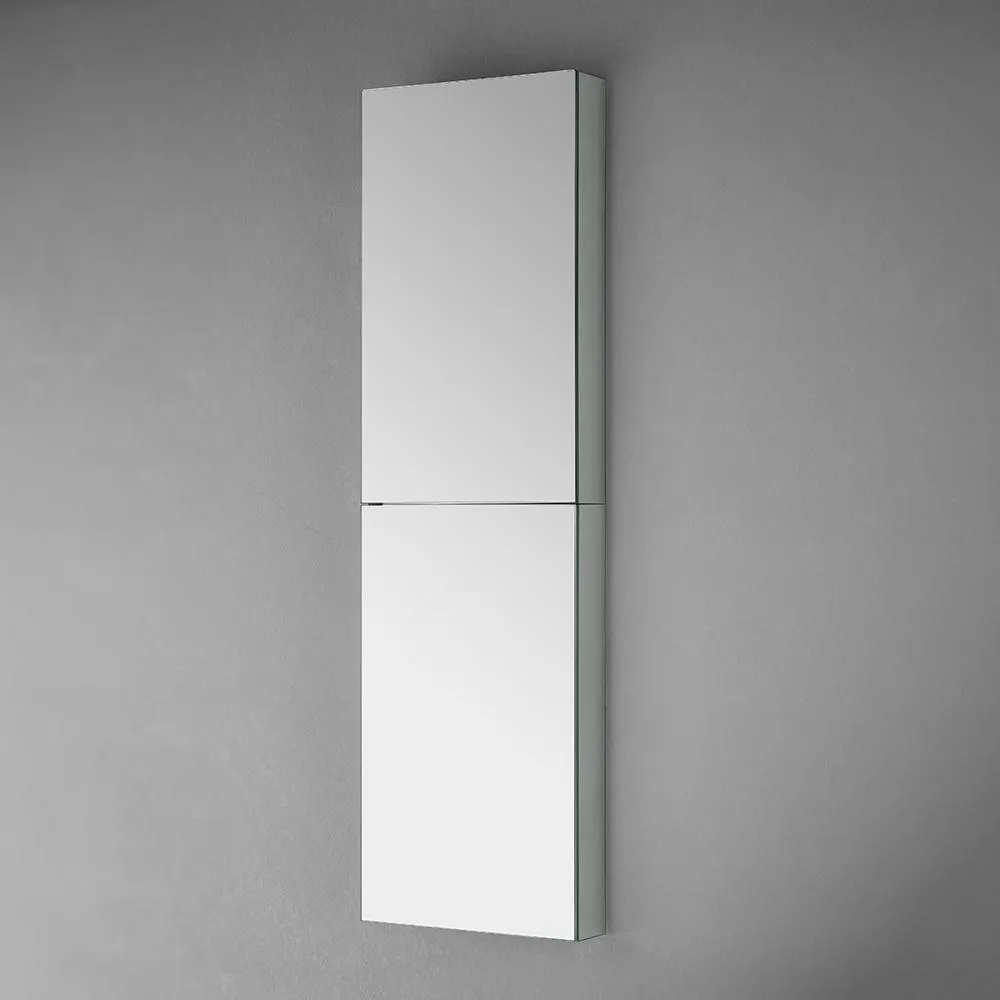 Fresca 15 in. W x 52 in. H x 5 in. D Frameless Recessed or Surface-Mounted Bathroom Medicine Cabinet, photo 2 of 5
