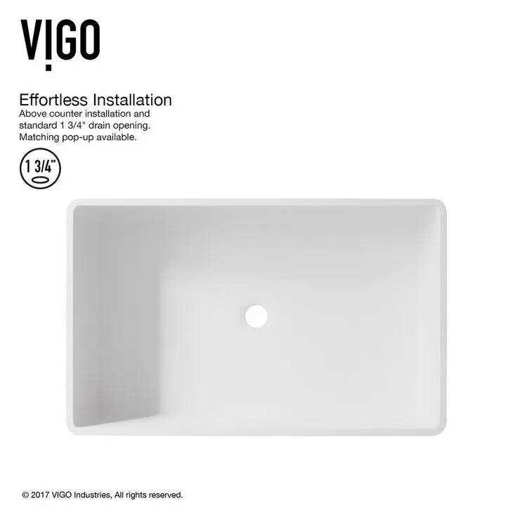 VIGO Magnolia Matte Stone Vessel Bathroom Sink in White with Duris Vessel Faucet in Brushed Nickel, photo 2 of 11