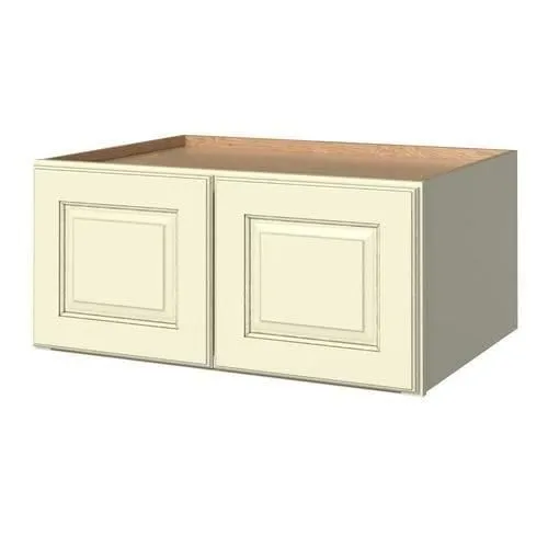 allen + roth Annscroft 33-in W x 15.125-in H x 24-in D Hazelnut Maple Door Wall Semi-Custom Cabinet, photo 3 of 8