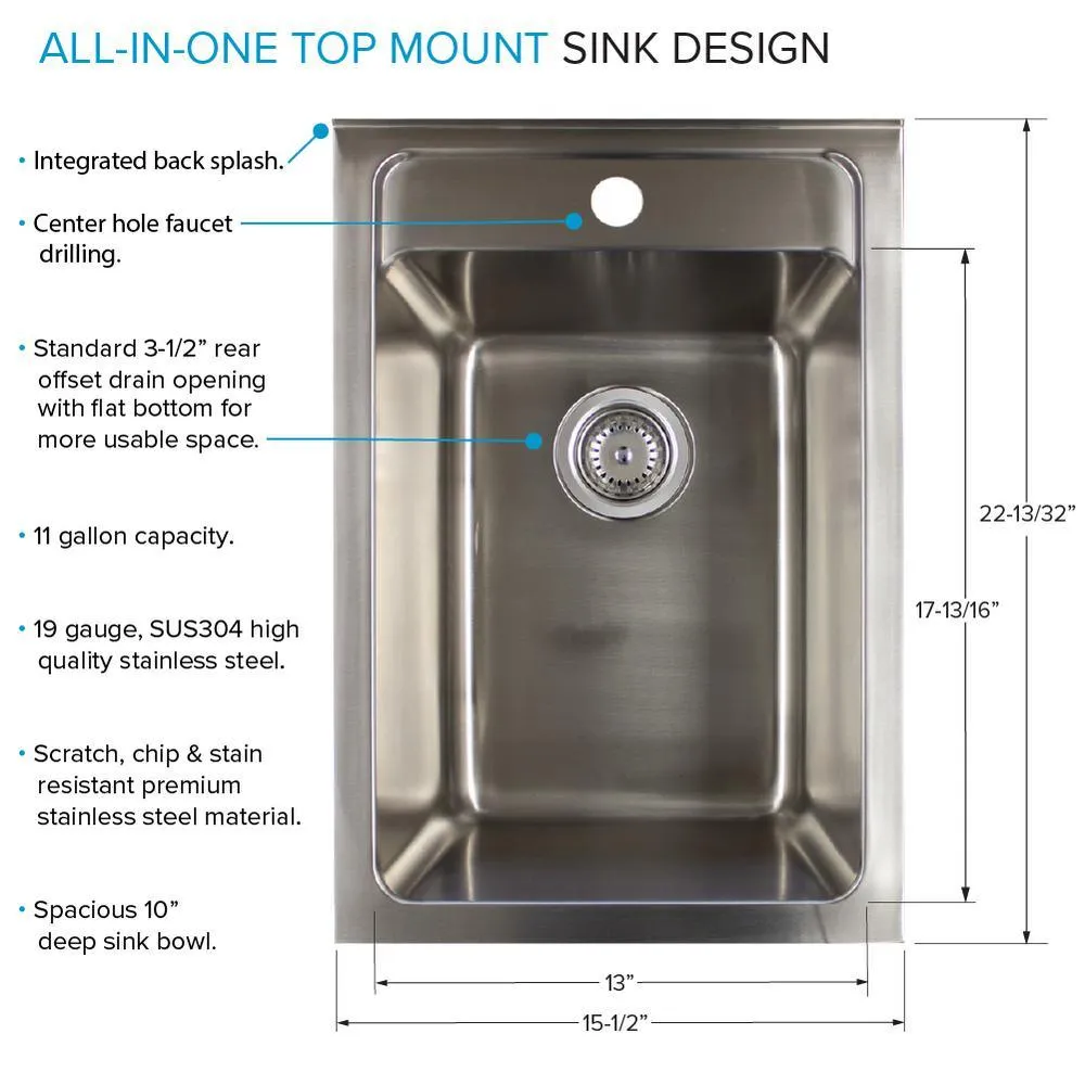 Transolid All-in-One 15.5 in. x 22.4 in. x 34.9 in. Metal Drop-In Laundry/Utility Sink and Cabinet in White, photo 5 of 14