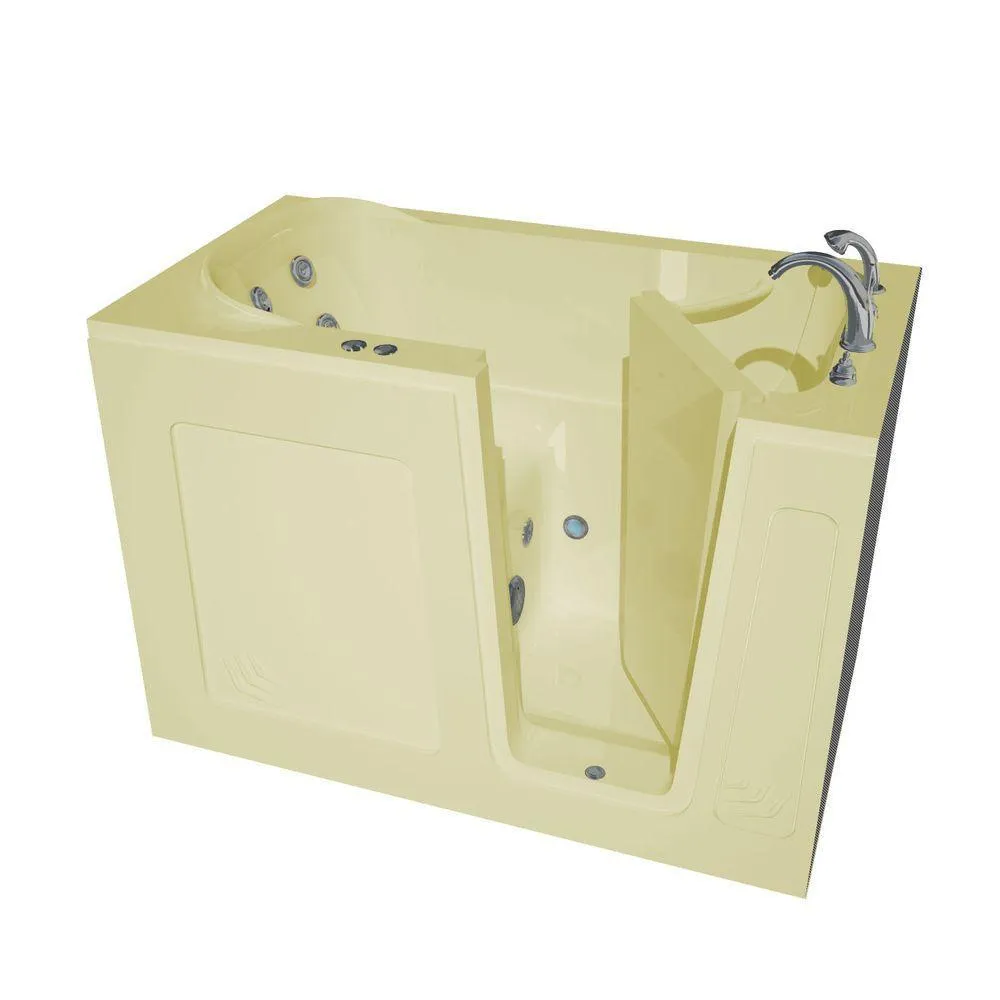 Universal Tubs Nova Heated 4.5 ft. Walk-In Whirlpool Bathtub in Biscuit with Chrome Trim, photo 17 of 52