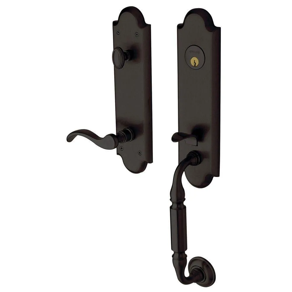 Estate Collection Manchester Single Cylinder Satin Nickel Right-Handed Door Handleset with Wave Door Lever, photo 3 of 4