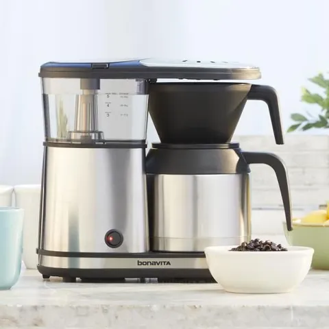 5-Cup Stainless Steel Drip Coffee Maker with Automatic Shut-Off