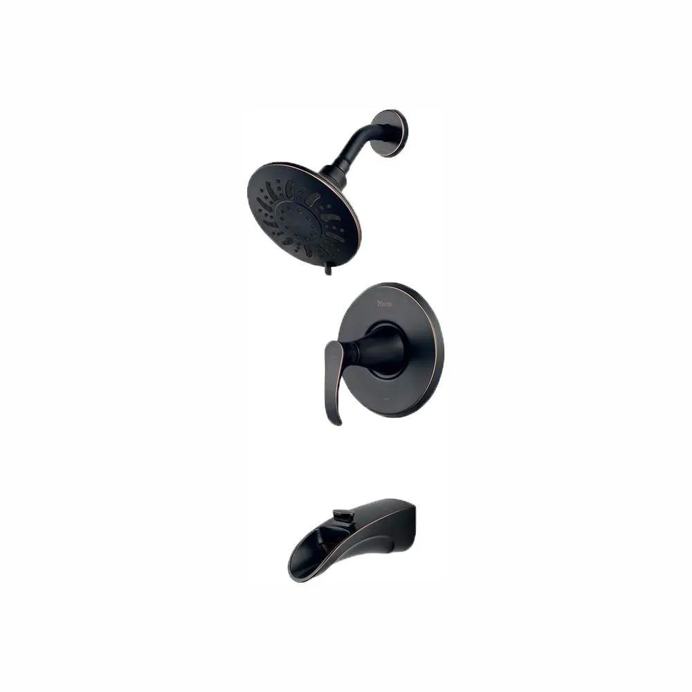 Brea Single-Handle 3-Spray Tub and Shower Faucet in Brushed Nickel with Waterfall Spout (Valve Included), photo 10 of 10