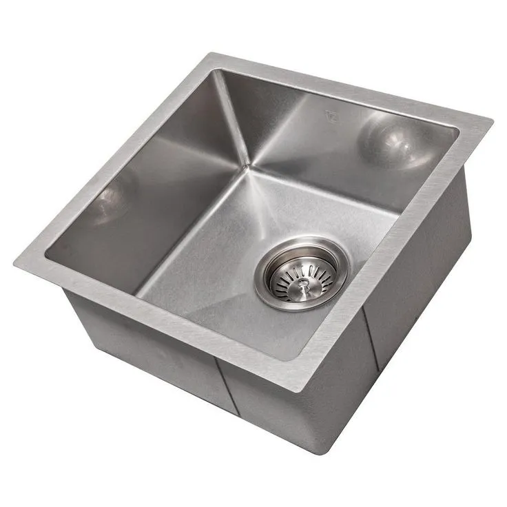 ZLINE 15 in. Boreal Undermount Single Bowl Bar Sink in DuraSnow®Stainless Steel, photo 4 of 4