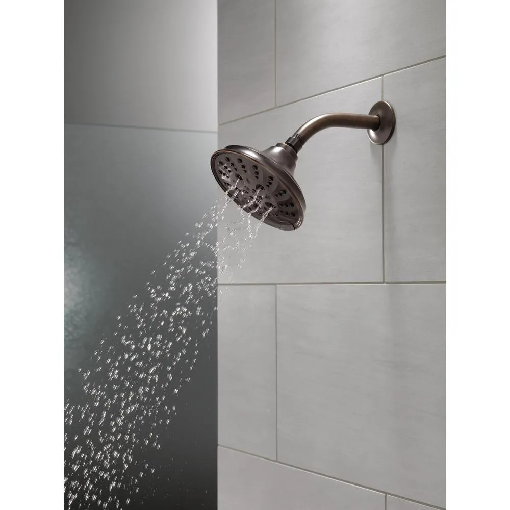 Delta Pivotal 5-Spray 6 in. Wall Mount Fixed Rain H2Okinetic Shower Head in Venetian Bronze, photo 10 of 24