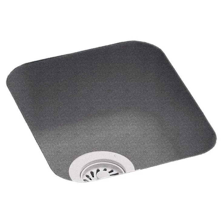 Undermount Solid Surface 13.4 in. 0-Hole Single Bowl Bar Sink in Black Galaxy, photo 3 of 11