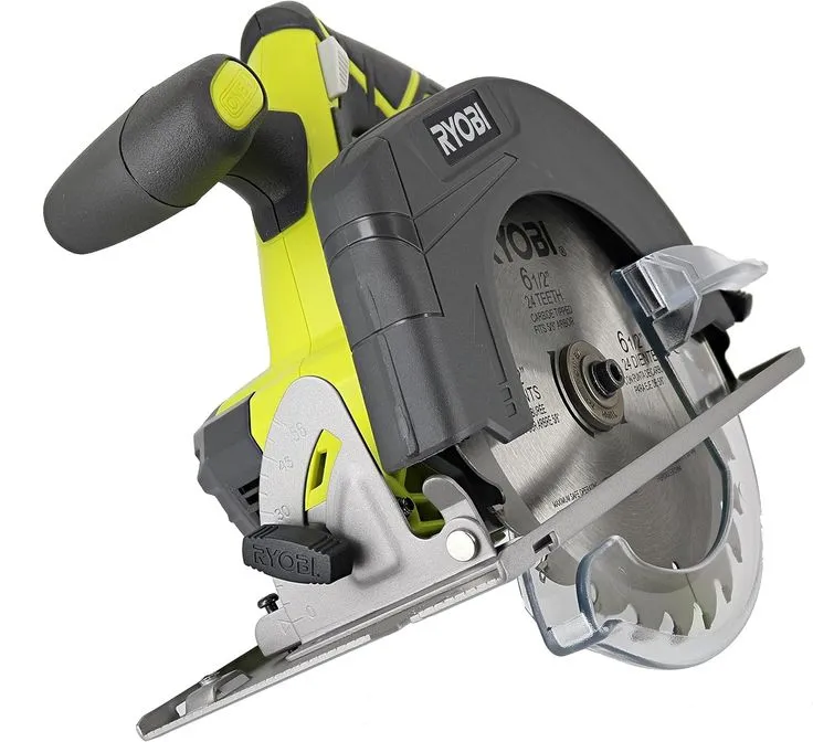 RYOBI 18-Volt ONE+ Cordless 6-1/2 in. Circular Saw with Lithium-Ion 2.0 Ah Battery and Dual Chemistry IntelliPort Charger, photo 2 of 8