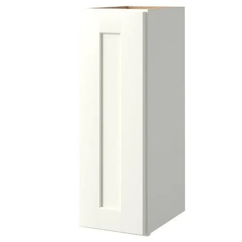 allen + roth Aveley 9-in W x 36.125-in H x 12-in D Linen Maple Door Wall Semi-Custom Cabinet, photo 5 of 5