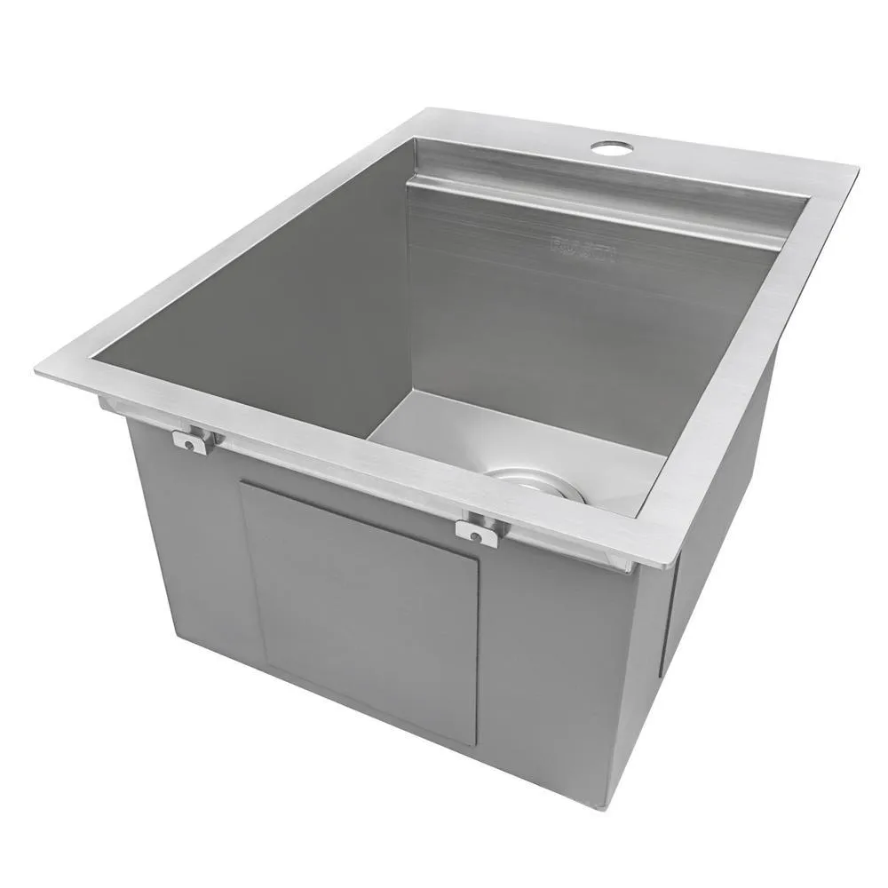 Workstation Drop-in Stainless Steel 15 in. x 20 in. Topmount Bar Prep RV Kitchen Sink 16-Gauge Single Bowl, photo 10 of 13