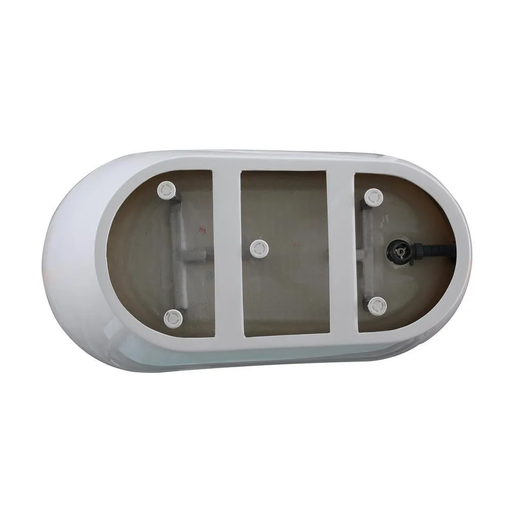 Colombes 67 in. Acrylic Flatbottom Freestanding Bathtub in White, photo 5 of 8