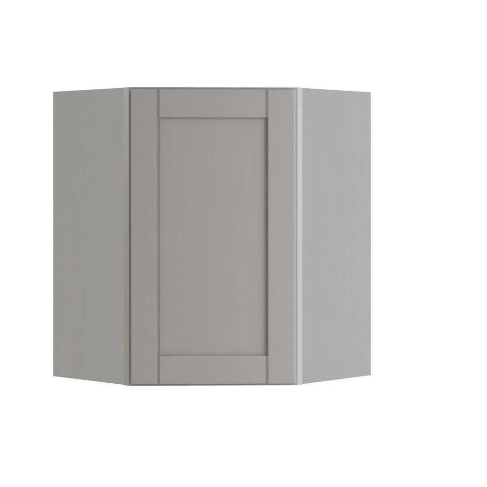 Vesper White Shaker Assembled Plywood 24 in. x 30 in. x 12 in. Wall Diagonal Corner Kitchen Cabinet with Soft Close, photo 6 of 6