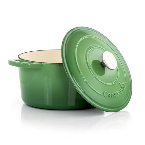 Artisan 5 qt. Round Cast Iron Nonstick Dutch Oven in Pistachio Green with Lid