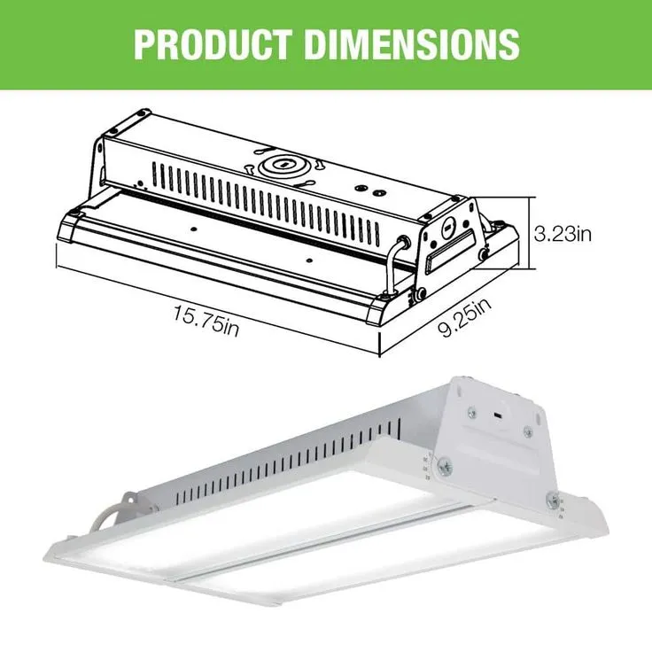 Commercial Electric 15 in.  19000 Lumens 138-Watts Adjustable Beam Multiple CCT & Lumens Integrated LED High Bay Light 120-277V Dimmable, photo 8 of 10