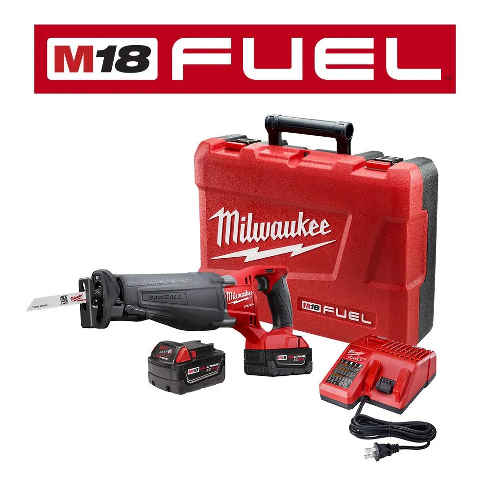 M18 FUEL 18-Volt Lithium-Ion Brushless Cordless SAWZALL Reciprocating Saw Kit W/(2) 5.0Ah Batteries, Charger & Hard Case, photo 14 of 17
