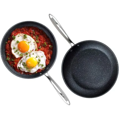 Pro 10 in. and 11.5 in. Aluminum Ultra-Nonstick Hard Anodized Diamond Infused Induction Capable Fry Pan Set