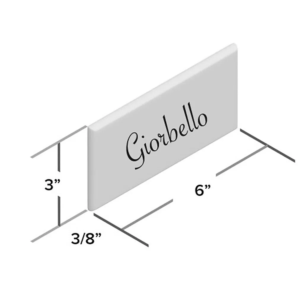 Giorbello (Sample) 3x6 glass subway tiles Bright White 3-in x 6-in Glossy Glass Brick Subway Wall Tile, photo 5 of 5