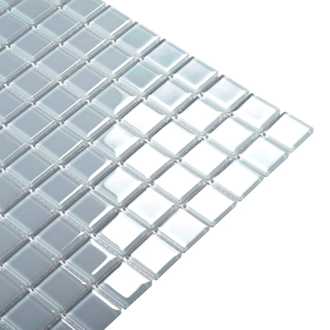 Apollo Tile (Sample) Floor and Wall Tile Mink Gray 4-in x 6-in Glossy Glass Uniform Squares Mosaic Floor and Wall Tile, photo 3 of 6