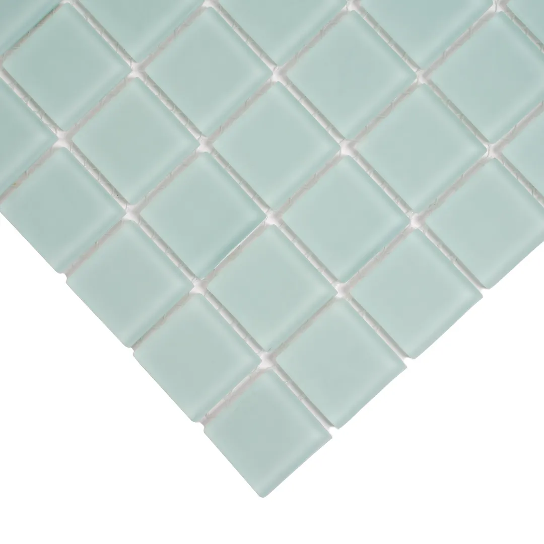 Apollo Tile (Sample) Floor and Wall Tile Cadet Blue 4-in x 4-in Matte Glass Uniform Squares Floor and Wall Tile, photo 3 of 6