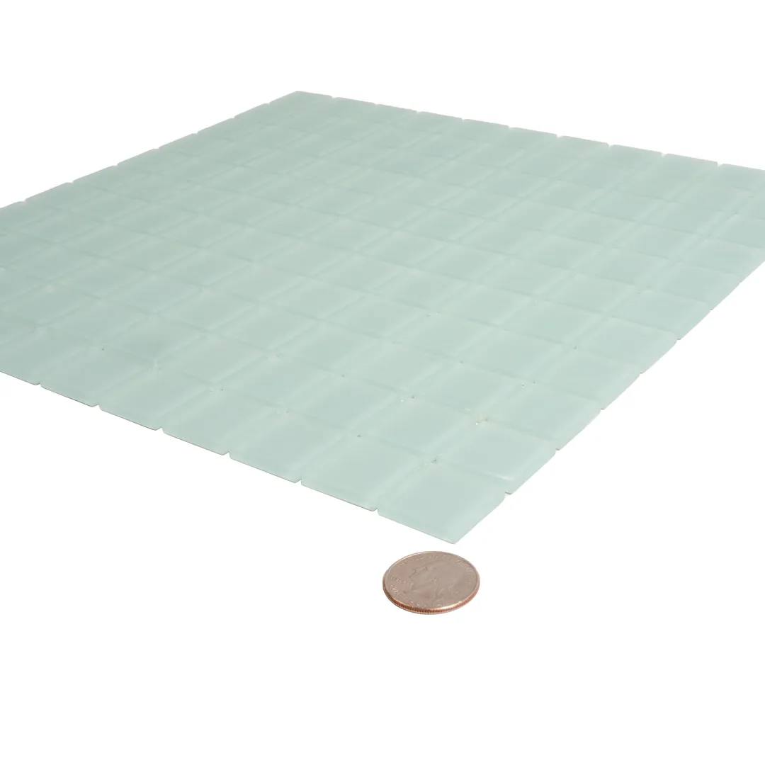 Apollo Tile (Sample) Floor and Wall Tile Cadet Blue 4-in x 4-in Matte Glass Uniform Squares Floor and Wall Tile, photo 4 of 6