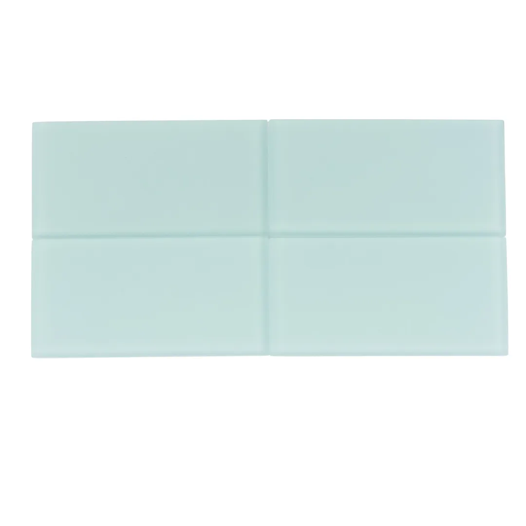 Apollo Tile (Sample) Wall Tile Cadet Blue 3-in x 6-in Matte Glass Brick Subway Wall Tile, photo 8 of 8