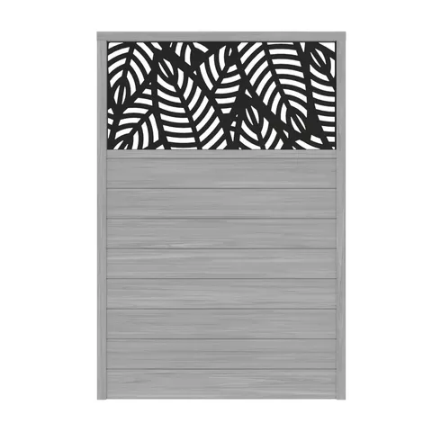 Driftwood Vinyl Flat-top Fence Panel