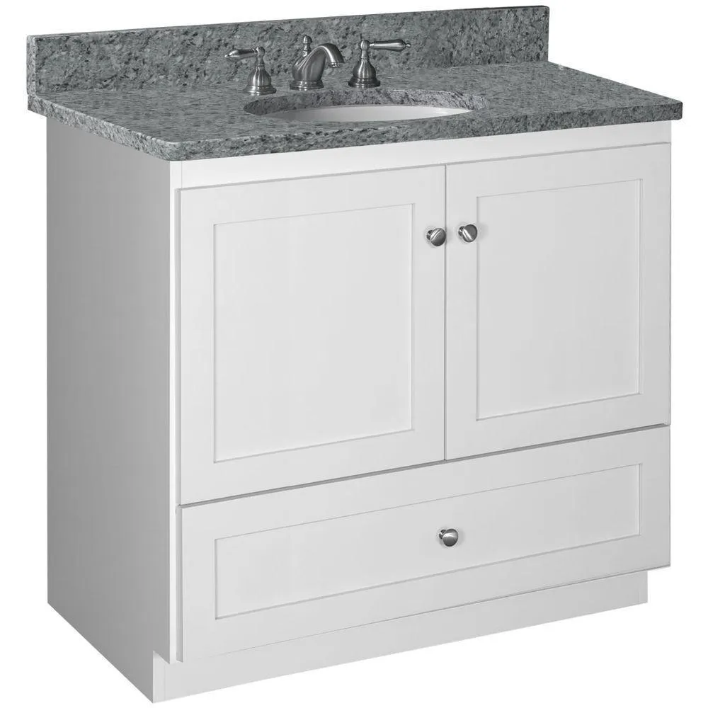 Shaker 42 in. W x 21 in. D x 34.5 in. H Vanity Cabinet Only in Natural Alder, photo 14 of 47