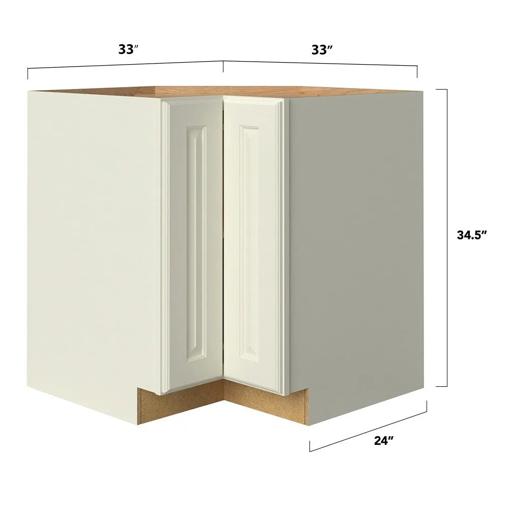 allen + roth Pattingham 33-in W x 34.5-in H x 24-in D Harbor Lazy Susan Corner Base Fully Assembled Cabinet (Raised Panel Square Style), photo 5 of 14