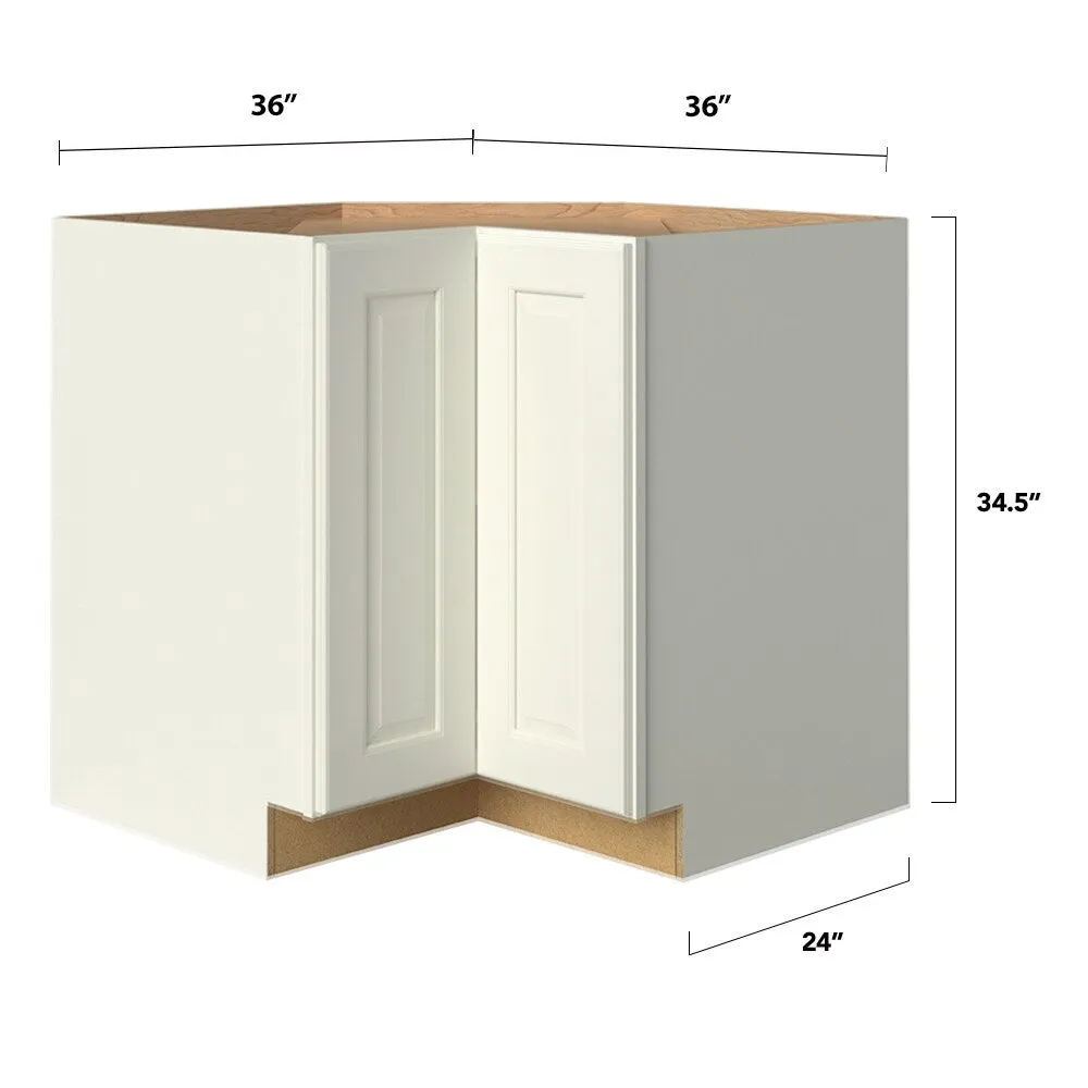 allen + roth Pattingham 36-in W x 34.5-in H x 24-in D Harbor Lazy Susan Corner Base Fully Assembled Cabinet (Raised Panel Square Style), photo 5 of 14