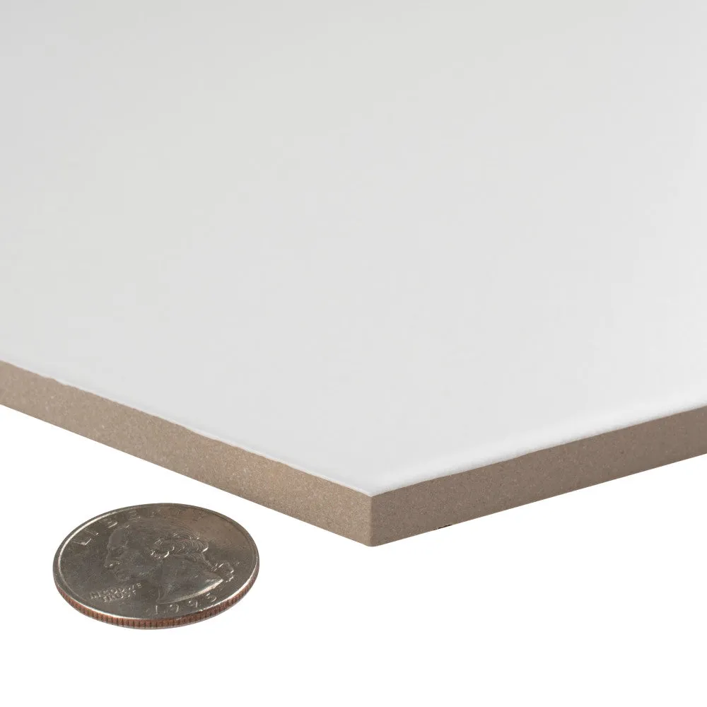 Merola Tile Textile Hex White 8-5/8 in. x 9-7/8 in. Porcelain Floor and Wall Tile (11.56 sq. ft. / case), photo 2 of 8