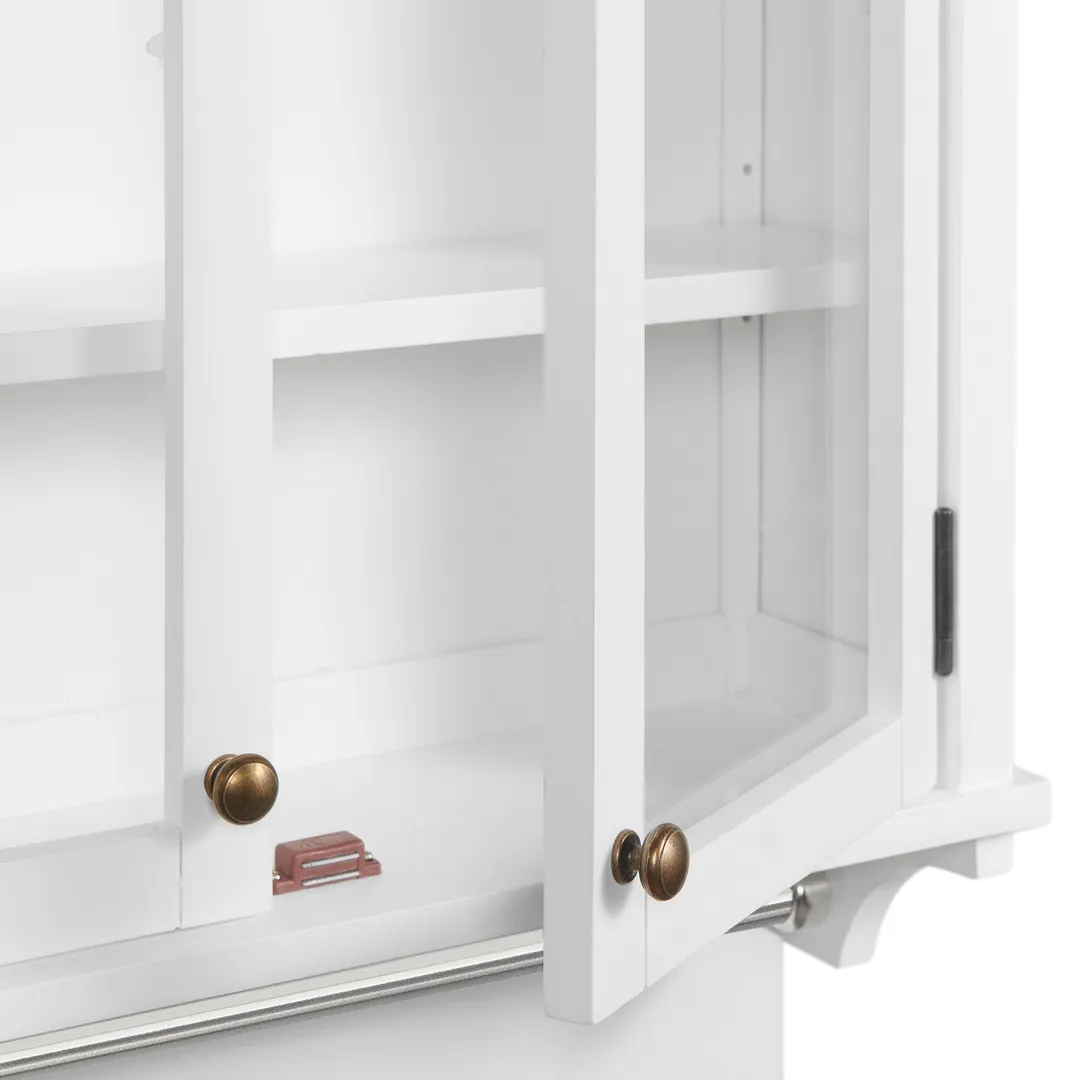 Alaterre Furniture 27-in x 29-in x 8-in White Bathroom Wall Cabinet, photo 3 of 6